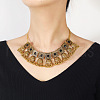Indian Style Alloy Pendant Necklace & Dangle Earring FS-WG14192-02-2