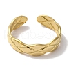PVD Vacuum Plating 201 Stainless Steel Criss Cross Open Cuff Rings for Women RJEW-C092-13G-2