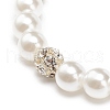 ABS Plastic Imitation Pearl  & Rhinestone Beaded Stretch Bracelet with Alloy Charm for Women BJEW-JB08526-7