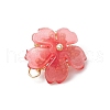 Handmade Glass Seed Beaded Sakura Pendants PALLOY-MZ00763-04-4