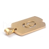 Ion Plating(IP) 304 Stainless Steel Pendants STAS-O127-D06-3