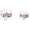 Silver Plated Brass Middle East Rhinestone Spacer Beads RB-PH0001-07S-NF-6