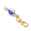 Hot Air Balloon Glass Seed Beaded Pendant Decorations HJEW-MZ00208-4