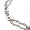 Tarnish Resistant 201 Stainless Steel Link Chain Bracelets BJEW-B078-95P-2