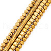 Cheriswelry 4 Strands 4 Styles Electroplated Non-magnetic Synthetic Hematite Beads Strands G-CW0001-12G-2