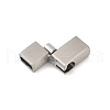 304 Stainless Steel Snap Lock Clasps STAS-U055-02A-P-2