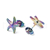 Ion Plating(IP) 304 Stainless Steel Starfish Stud Earrings for Women EJEW-I285-06MC-2