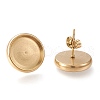 Ion Plating(IP) 304 Stainless Steel Stud Earring Settings STAS-I162-02E-G-2