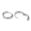 Anti-Tarnish Rhodium Plated 925 Sterling Silver Huggie Hoop Earrings STER-D016-03B-P-2