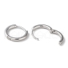 Rhodium Plated 925 Sterling Silver Huggie Hoop Earrings STER-D016-03B-P-2