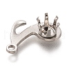 Tarnish Resistant 304 Stainless Steel Pendant Rhinestone Settings STAS-I176-19P-3