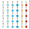 30Pcs 6 Colors Glass European Dangle Charms PALLOY-GO00005-1
