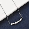 304 Stainless Steel Hexagon Pendant Necklaces NJEW-V001-14P-1