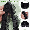 Polyester Double Layer Pleated Lace Ribbon OCOR-WH0097-43A-4
