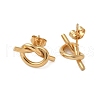 304 Stainless Steel Stud Earrings EJEW-C099-19G-2