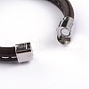 Simple Style Leather Cord Bracelets BJEW-P128-07-4