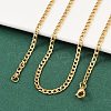 201 Stainless Steel Curb Chain Necklace for Women Men NJEW-P268-A38-2X5-3