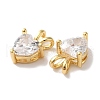 Rack Plating Brass Pave Cubic Zirconia Charms KK-O142-41G-3