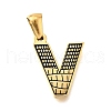 Golden 304 Stainless Steel Pendants STAS-K300-01G-V-1