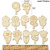 48Pcs 12 Styles Unfinished Blank Wooden Pendants Kit WOOD-CJC0011-15B-2