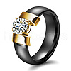 Flat Round Porcelain Finger Rings for Women Men FS-WG6D31E-06-4