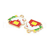Christmas Alloy Enamel Pendants ENAM-D047-10LG-07-3