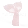 Natural Rose Quartz Whale Fishtail Figurines Statues for Home Office Desktop Feng Shui Ornament G-Q172-11A-1