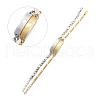 Ion Plating(IP) Couples 304 Stainless Steel ID Bracelets Sets X-BJEW-I283-08-1