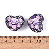 Heart Shape Polymer Clay Pave Rhinestone Beads RB-T018-03A-3