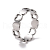 Non-Tarnish 201 Stainless Steel Hollow Heart Wrap Finger Ring for Valentine's Day RJEW-J051-50P-1