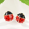 Brass Stud Earrings EJEW-C134-02G-2
