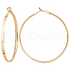 Beebeecraft 3 Pairs Brass Hoop Earrings for Women EJEW-BBC0001-66G-04-1