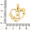 Ion Plating(IP) 201 Stainless Steel Pendants STAS-N103-183G-E-3