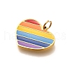 Pride 304 Stainless Steel Enamel Pendants STAS-B079-01G-14-2