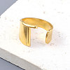 Vacuum Plating 201 Stainless Steel Cuff Rings RJEW-Z032-01G-T-2