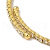 Rack Plating Brass Pave Clear Cubic Zirconia Adjustable Open Cuff Bangles BJEW-S150-04G-3