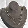 Brass Double Layer Necklaces NJEW-D302-54G-3