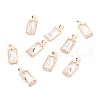 Brass Cubic Zirconia Charms ZIRC-K087-03KCG-3