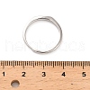 Rhodium Plated 925 Sterling Silver Adjustable Rings RJEW-S397-01P-12-5