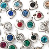 25Pcs 12 Colors 304 Stainless Steel Rhinestone Charm STAS-LS0001-19P-4
