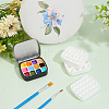 6Pcs 2 Style Plastic Empty Watercolor Paint Pan Sets AJEW-PH0011-30-5