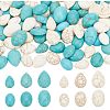 ARRICRAFT 96Pcs 12 Styles Synthetic Turquoise Dyed Cabochons G-AR0005-55-1