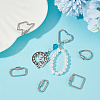 Unicraftale 6Pcs 6 Styles 304 Stainless Steel Screw Carabiner Lock Charms STAS-UN0059-96-2