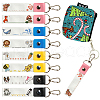 PU Leather & Cotton Name Marker Keychain AJEW-WH0514-001-1