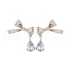 304 Stainless Steel Rhinestone Stud Earrings EJEW-Z098-09P-4