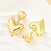 Heart 304 Stainless Steel Dangle Stud Earrings EJEW-A125-45G-2