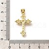 Rack Plating Brass Micro Pave Cubic Zirconia Pendants KK-L226-005G-02-3