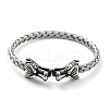 Viking 304 Stainless Steel Open Cuff Bangles for Men BJEW-U001-07M-AS-1
