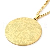 304 Stainlessa Steel Curb Chain Pendant Necklaces NJEW-H034-05G-1