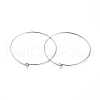 316 Surgical Stainless Steel Hoop Earring Findings X-STAS-J025-01F-P-1